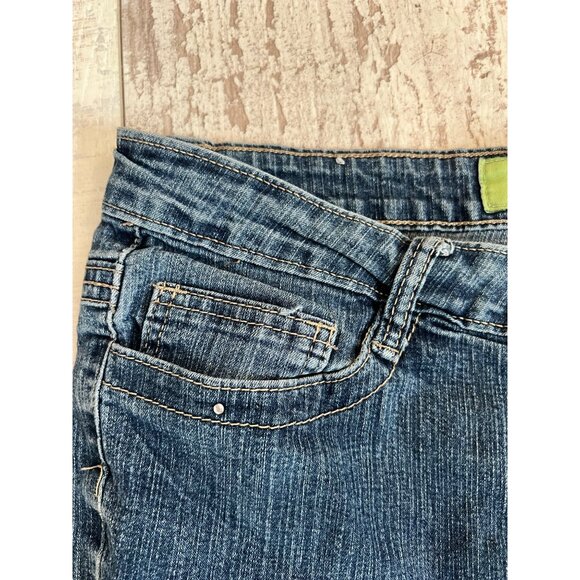L2 Jeanswear Womens Blue Denim Embroidered Pocket Stretch Jeans Size 9 - Picture 4 of 7